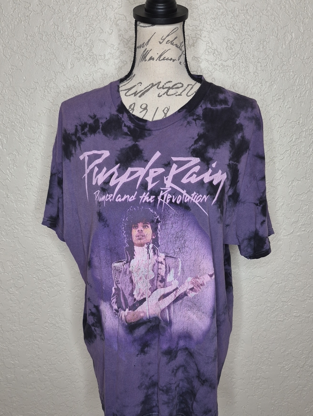 Purple Rain Prince And The Revolution Official Tie Dye 80s Band T-Shirt Size L